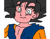Disegno Goku pitturato su vincy1997