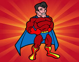 Disegno Muscoloso supereroe pitturato su vincy1997