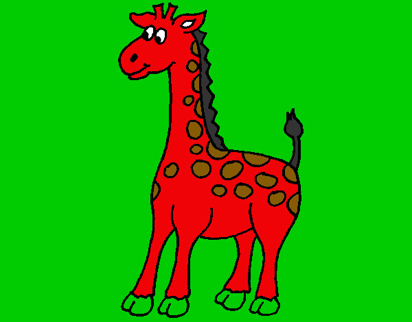 Disegno Giraffa 4 pitturato su MATTIA08