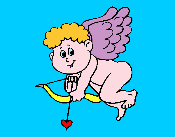 Disegno Cupido pitturato su anto1978