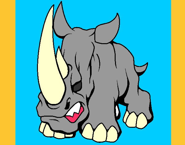 rinoceronte infuriato