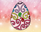 Disegno Uovo decorato pitturato su giulipet