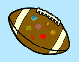 Disegno Pallone di football americano  pitturato su GiulyAust