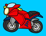 Disegno Moto dello sport pitturato su matty
