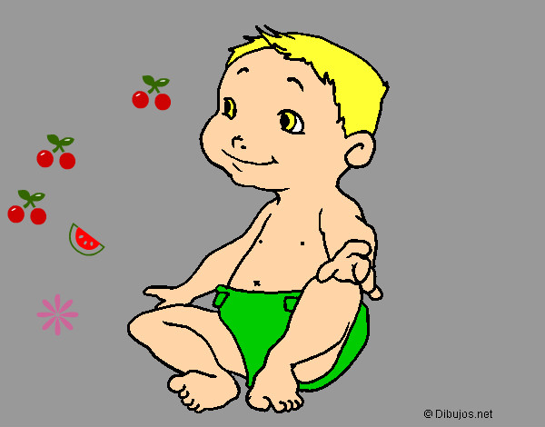 Disegno Bebè III pitturato su Patatina