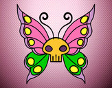 Disegno Emo Farfalla pitturato su angy
