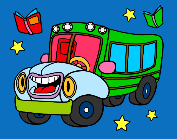 Disegno Autobus animato pitturato su Giuseppe4