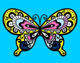 Disegno Farfalla bella pitturato su gaiaviola