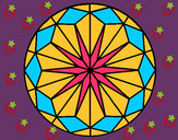 Disegno Mandala 42 pitturato su Love1D