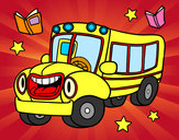 Disegno Autobus animato pitturato su ant026
