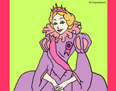 Disegno Principessa reale  pitturato su dada
