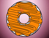 Disegno Donut pitturato su AURORA