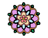 Disegno Mandala un fiore pitturato su Ale91