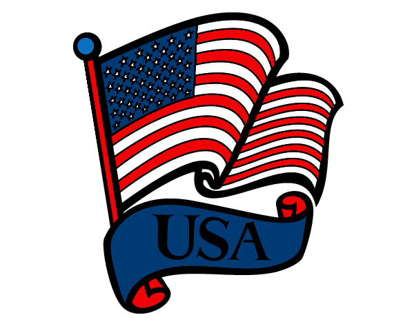 Disegno Bandiera degli Stati Uniti pitturato su annaballer
