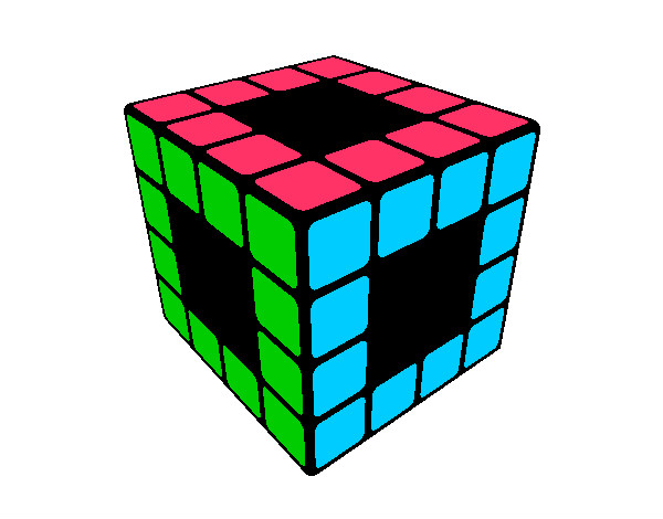 Disegno Cubo di Rubik pitturato su CatignaniB