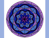 Disegno Mandala 6 pitturato su Faby