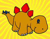 Disegno Bambino Stegosaurus pitturato su gabrydiddi