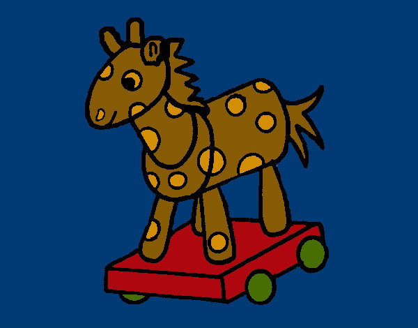 Disegno Cavallo di legno pitturato su marigenny