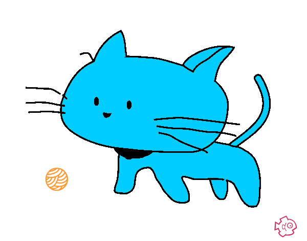 Disegno Cucciolo di gatto  pitturato su NikkiMia 