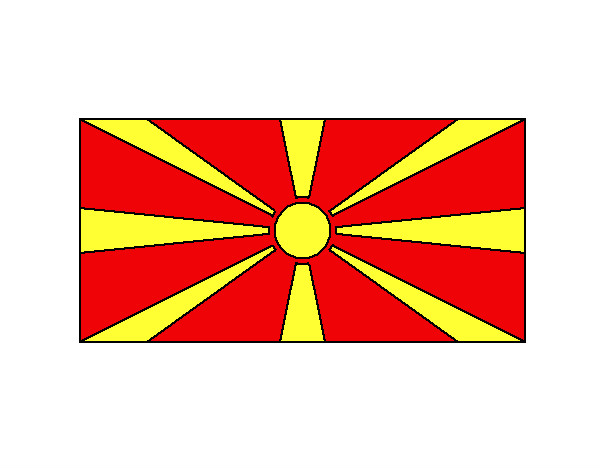 Disegno Repubblica di Macedonia pitturato su marigenny