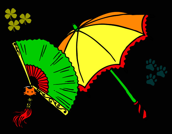 ventaglio e ombrello
