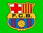 Disegno Stemma del FC Barcelona pitturato su ChiccoSim