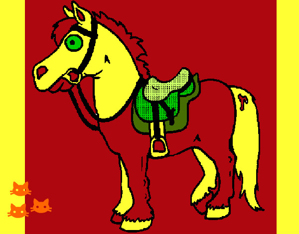 Disegno Cavallo 3 pitturato su clelia 