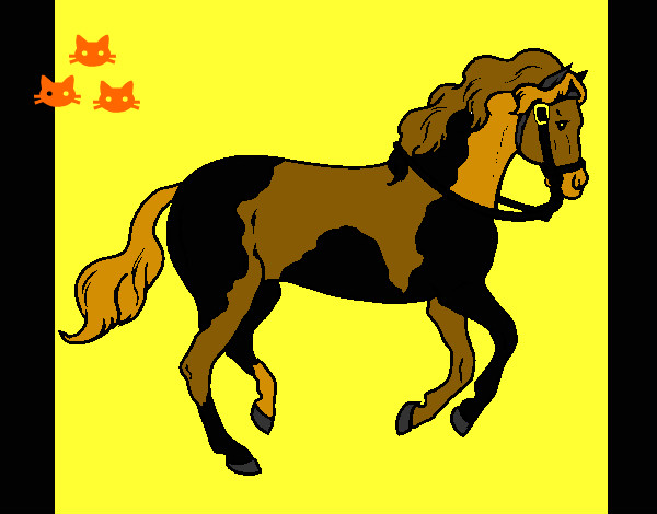 Disegno Cavallo 5 pitturato su clelia 