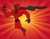 Disegno Supereroi potente pitturato su rosi82