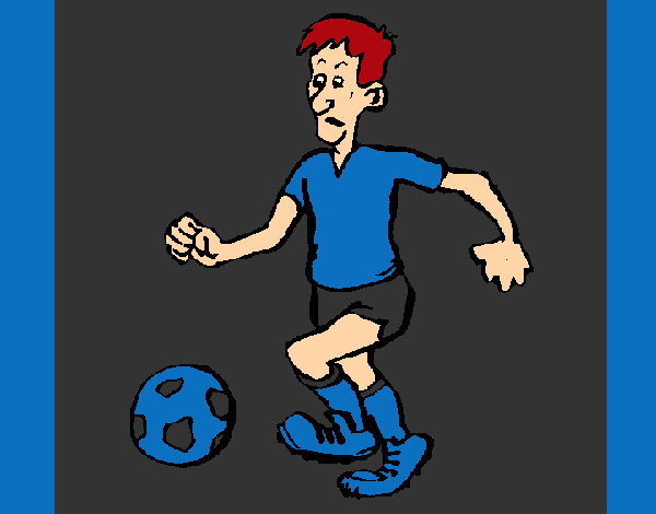 Disegno Giocatore di calcio  pitturato su Jreds