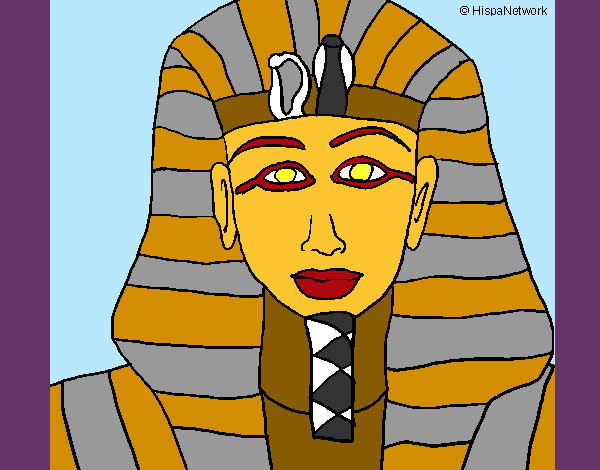Disegno Tutankamon pitturato su WalViolet