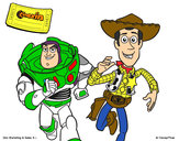 Disegno Buzz e Woody pitturato su Laurentiu