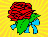 Disegno Rosa, botanica pitturato su stellina99