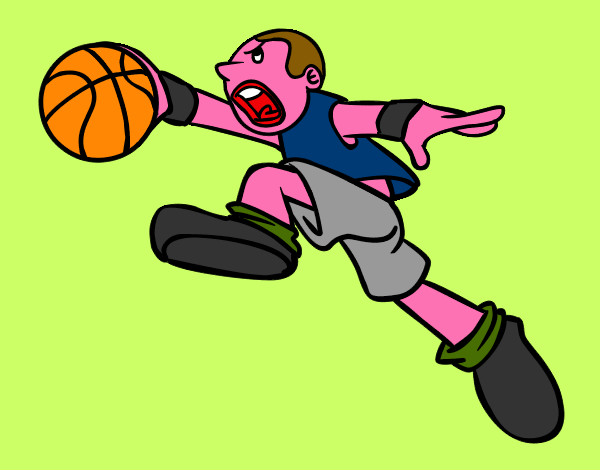 Disegno Salto de pallacanestro pitturato su JACOPO