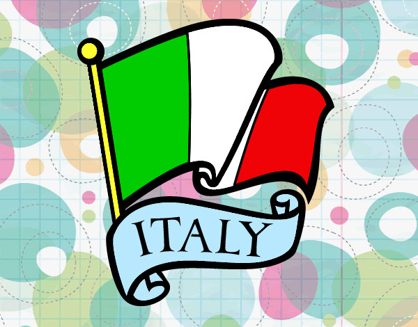 Disegno Bandiera d'Italia pitturato su lau452000