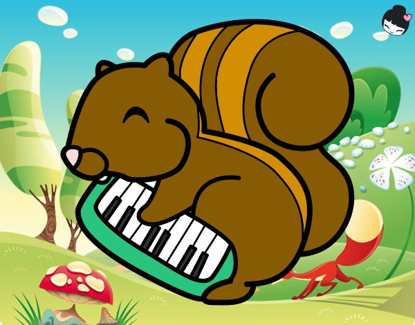 scoiattolo pianista