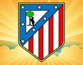 Disegno Stemma del Club Atlético de Madrid pitturato su coretto