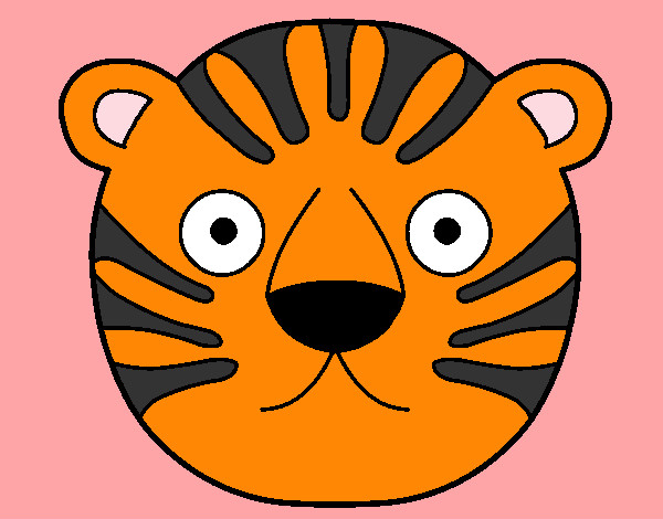 Disegno Tigre II pitturato su goldchild