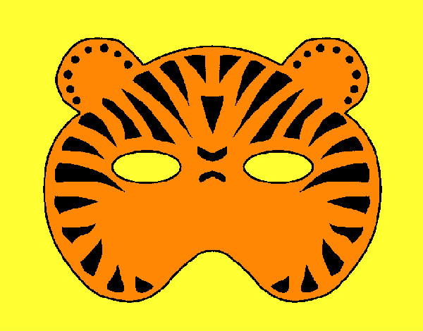 Disegno Tigre  pitturato su goldchild