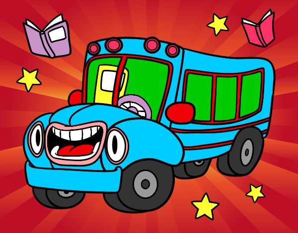 Disegno Autobus animato pitturato su ketty10