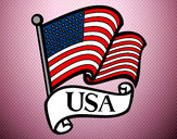 Disegno Bandiera degli Stati Uniti pitturato su Ale1423