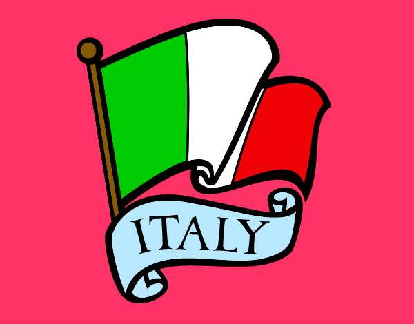 Disegno Bandiera d'Italia pitturato su aleesha