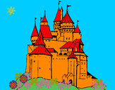 Disegno Castello medievale  pitturato su angelo99