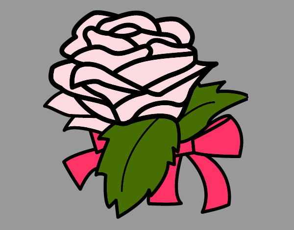 Disegno Rosa, botanica pitturato su WalViolet