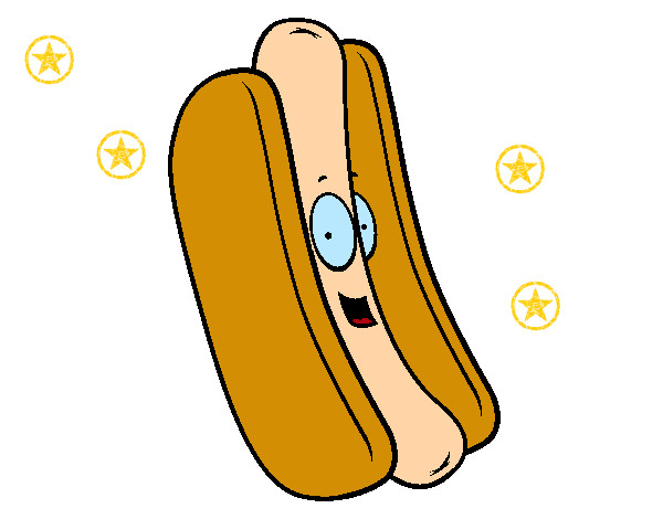 Disegno Hot dog pitturato su nick