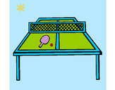 Disegno Ping pong pitturato su ketty10
