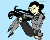 Disegno Principessa ninja  pitturato su marti625