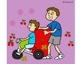 Disegno Triciclo pitturato su Ilariaoff