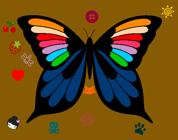 Disegno Farfalla 8 pitturato su vincenzo