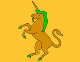Disegno Unicorno pitturato su goldchild